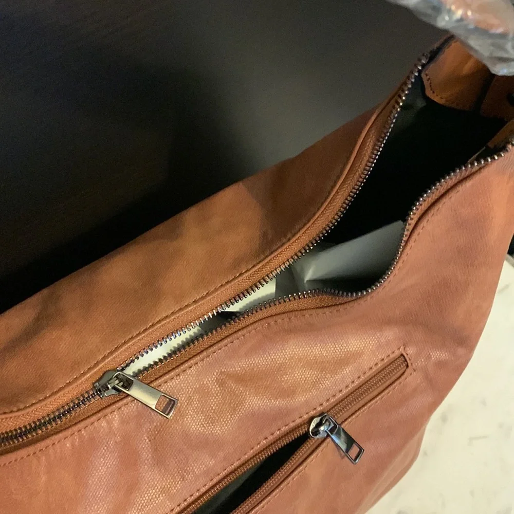 Mellow World Marion Cognac Studded Hobo Bag